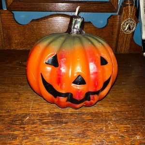 Vintage 1990’s Very Cool Jack O Lantern Candle, Halloween Pumpkin Candle.