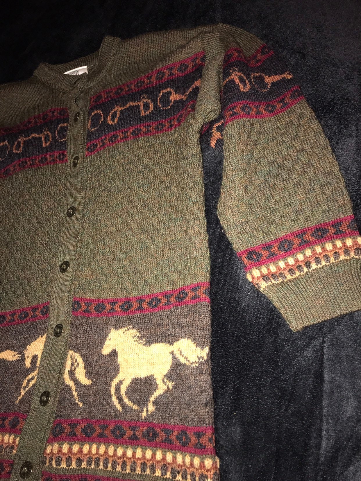 Vintage Horse Sweater. Horse Sweater. Vintage Sweater. Womans Horse