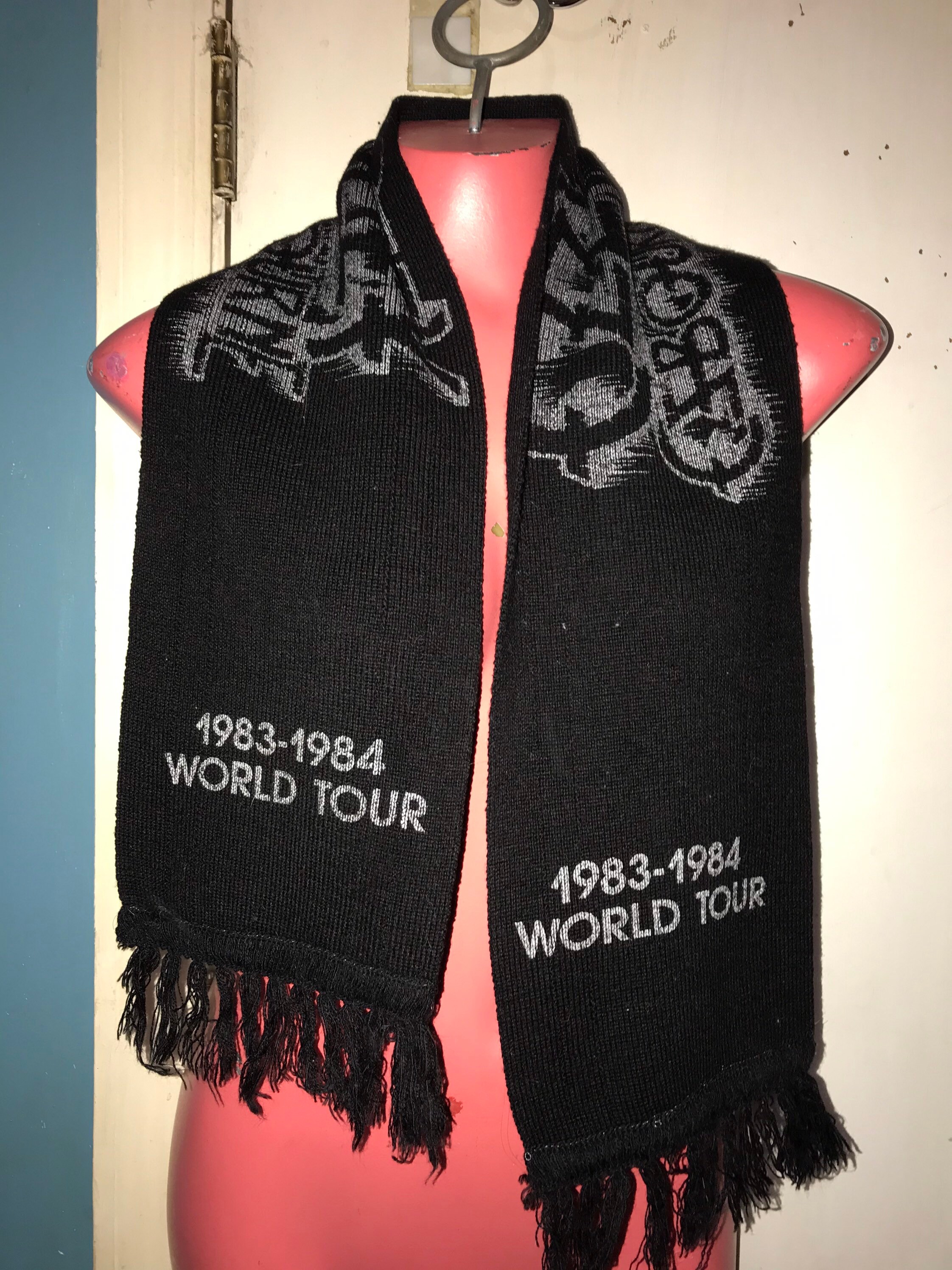 Vintage Ozzy Osbourne Concert Scarf. 1983-1984 Ozzy Osbourne 