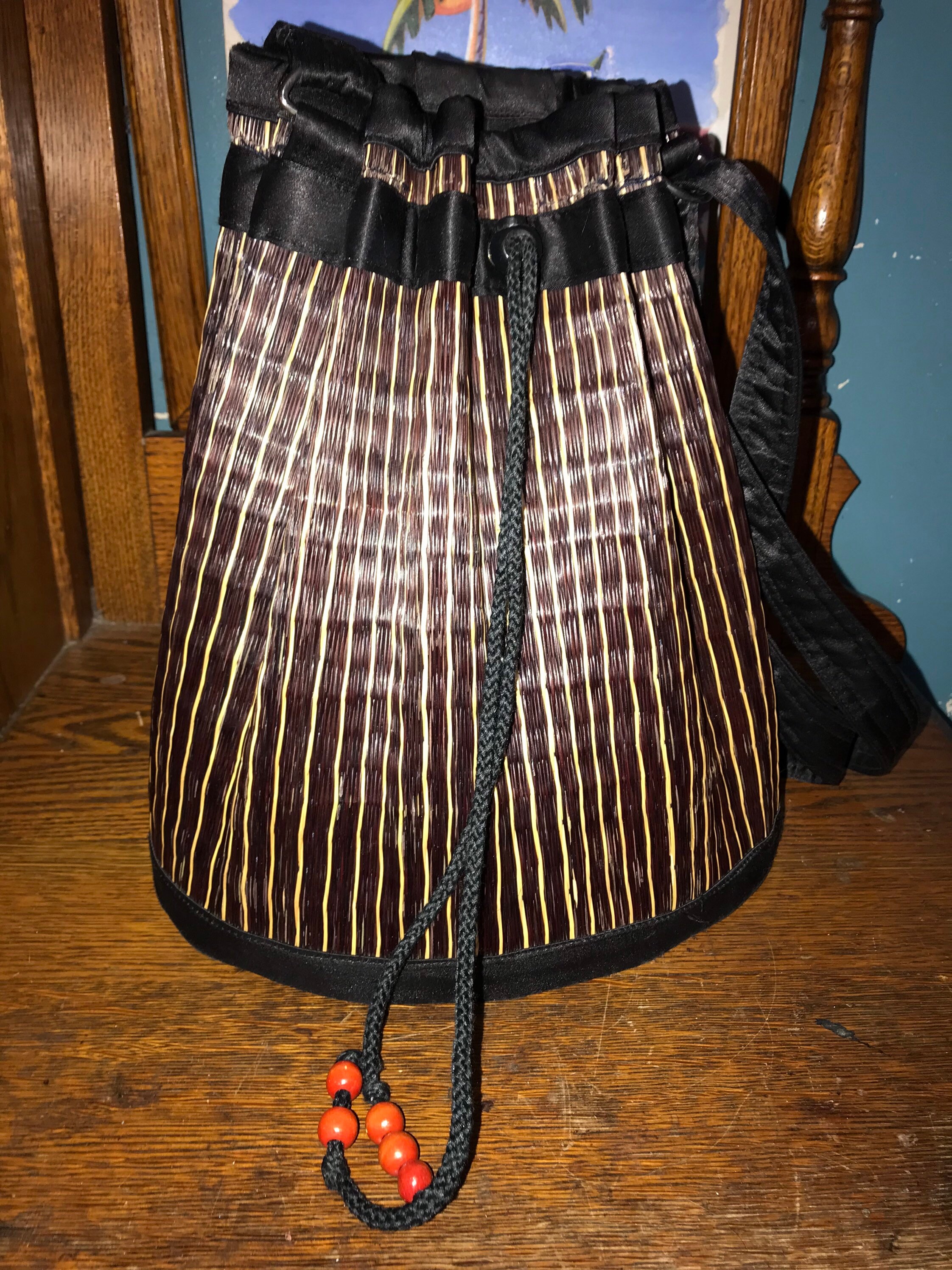 Vintage Baskets of Cambodia Purse. Basket Purse/Bag. Boho Beach Bag