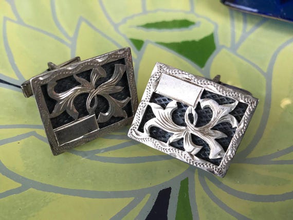 Vintage 1950’s Sterling Silver Cuff Links