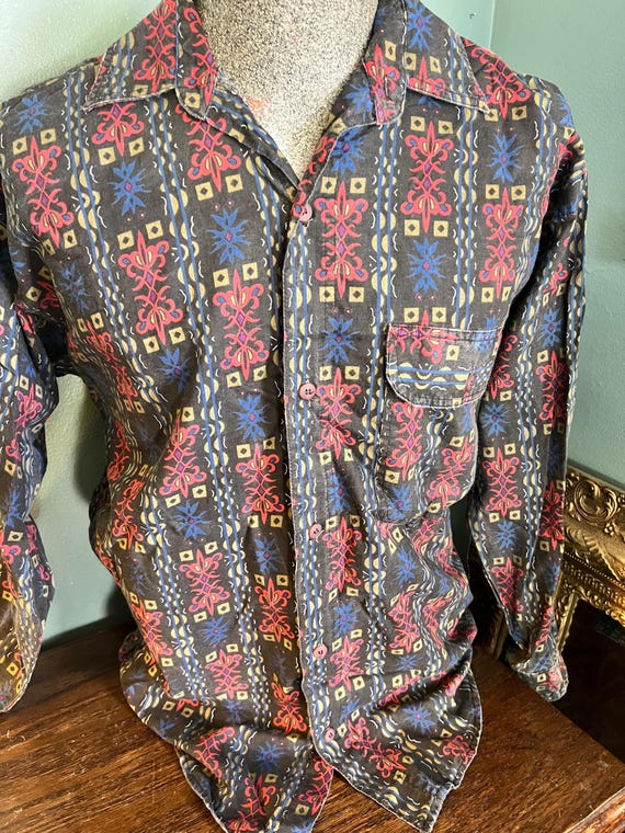 Vintage 90's NWT Todays News Mens Button Down Shirt, Size Small