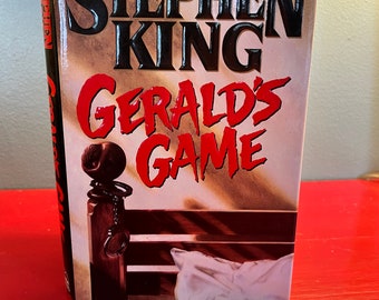 Vintage Book, Gerald’s Game by Stephen King. Horror, Thriller Misery Hardback Book, 1992 Stephen King Gerald’s Game, Scary Book