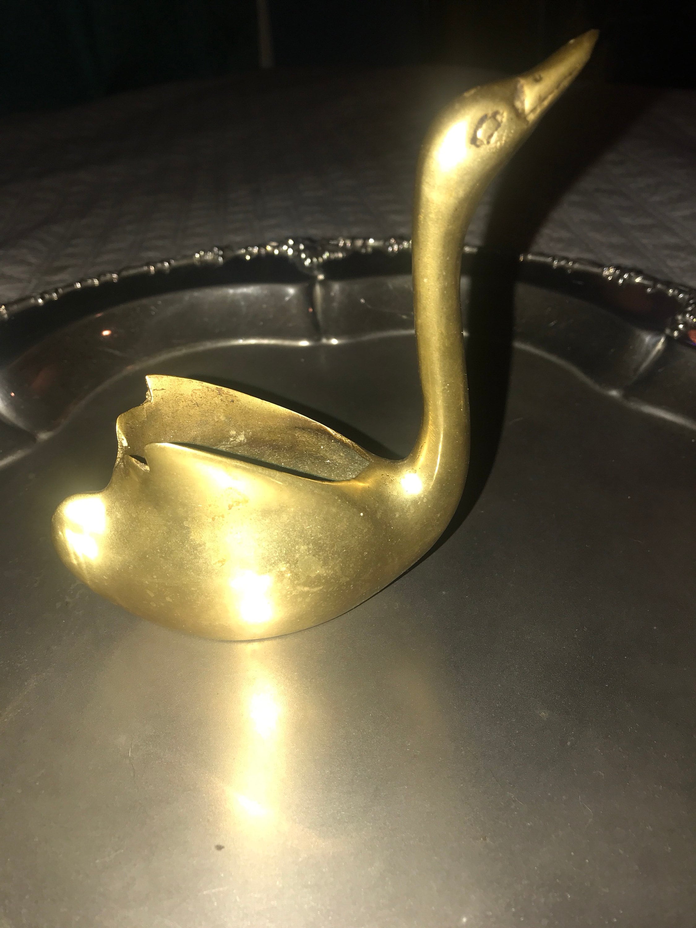 Vintage Brass. Vintage Brass Swan. Vintage Brass Bird. Swan. Brass Home Decor