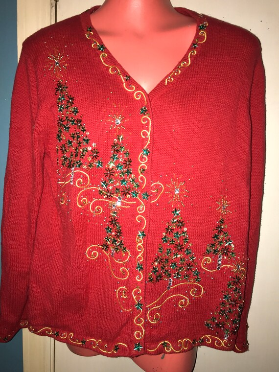Ugly Christmas Sweater. Vintage Ugly Christmas Swe