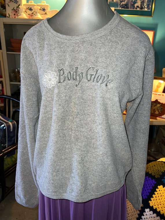Vintage 90’s Gray Fleece Sweatshirt. Gray Body Glo