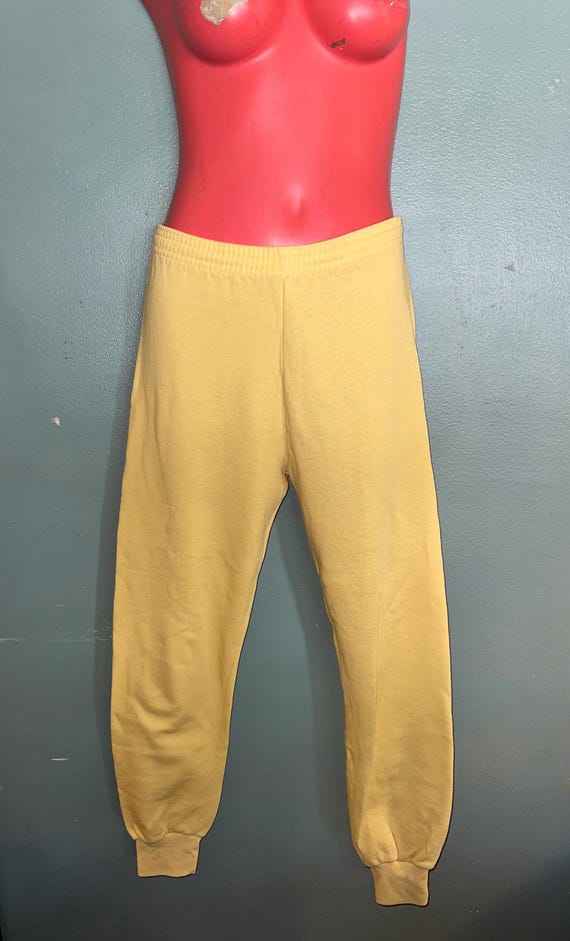 Vintage 1980’s Yellow Converse Sweatpants, USA Made, Size Small