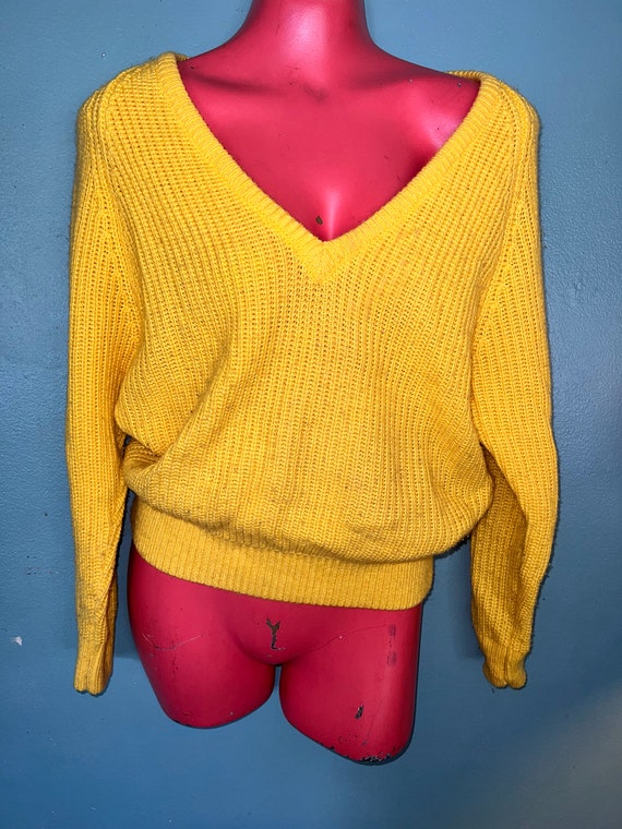 Vintage 1980’s Yellow Sweater. Yellow Sleeveless … - image 1