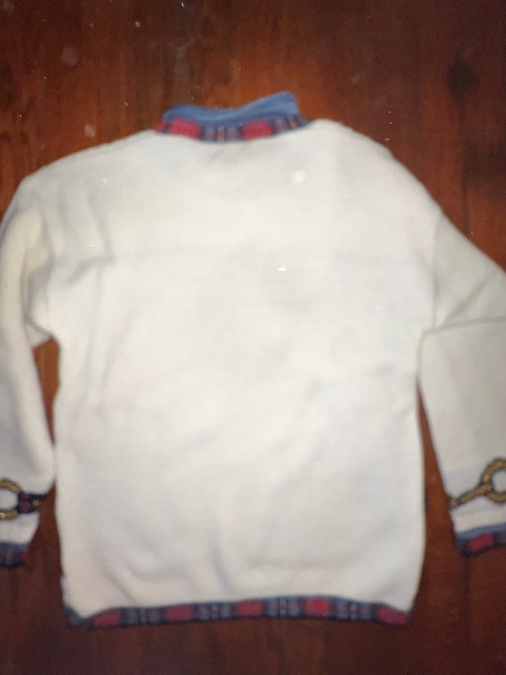 Vintage 80’s White Heartworks Horse Sweater. Kids… - image 6