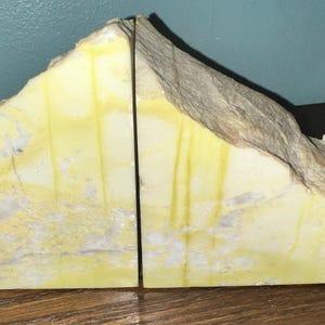 Vintage 1970’s Yellow Rock Bookends