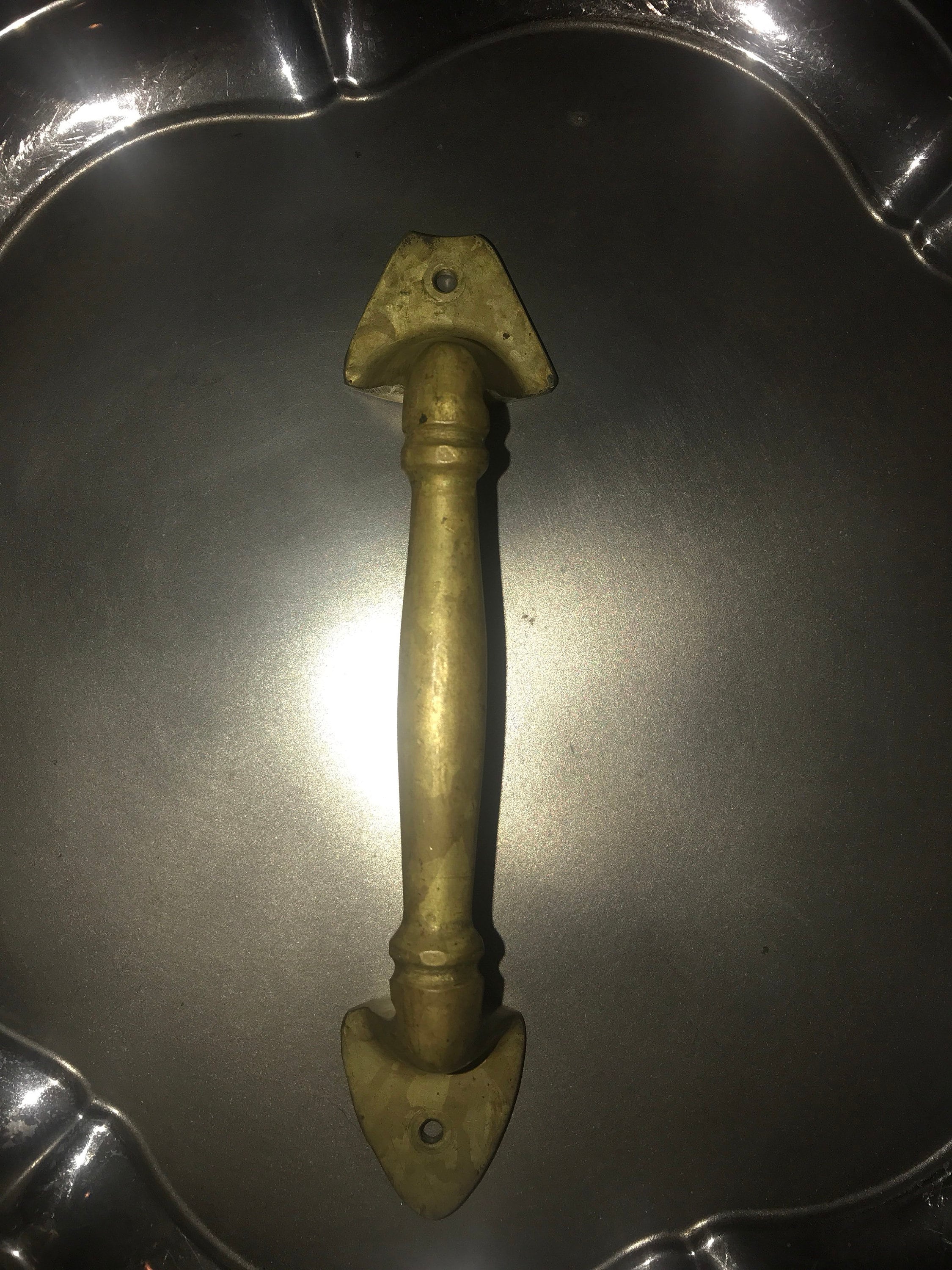 Vintage Solid Brass Door Handle. Brass Door Hanndke. Brass Door Pull