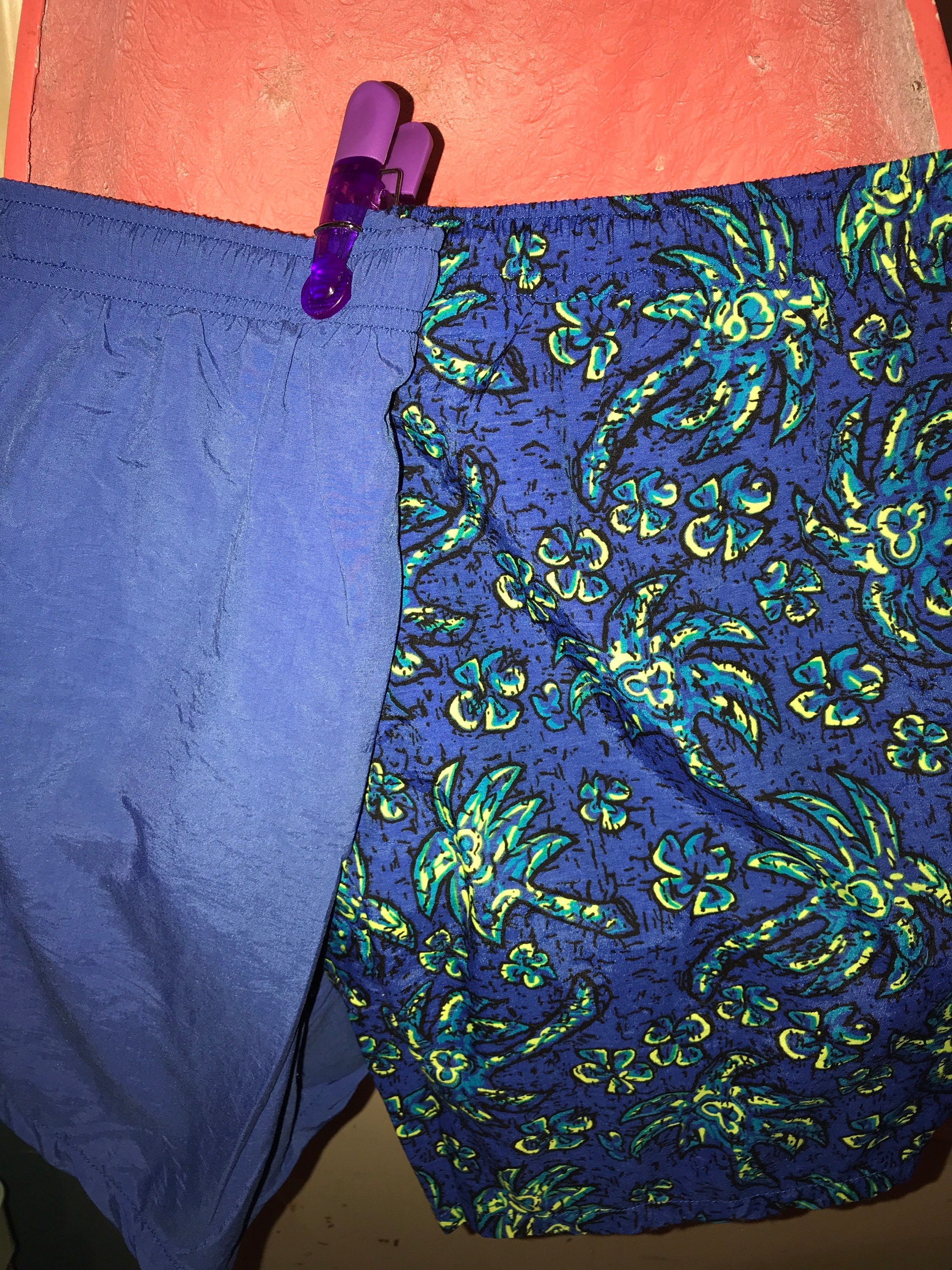 Vintage Blue Swim Trunks With Palm Trees. Blue Sutter and Grant Swim ...