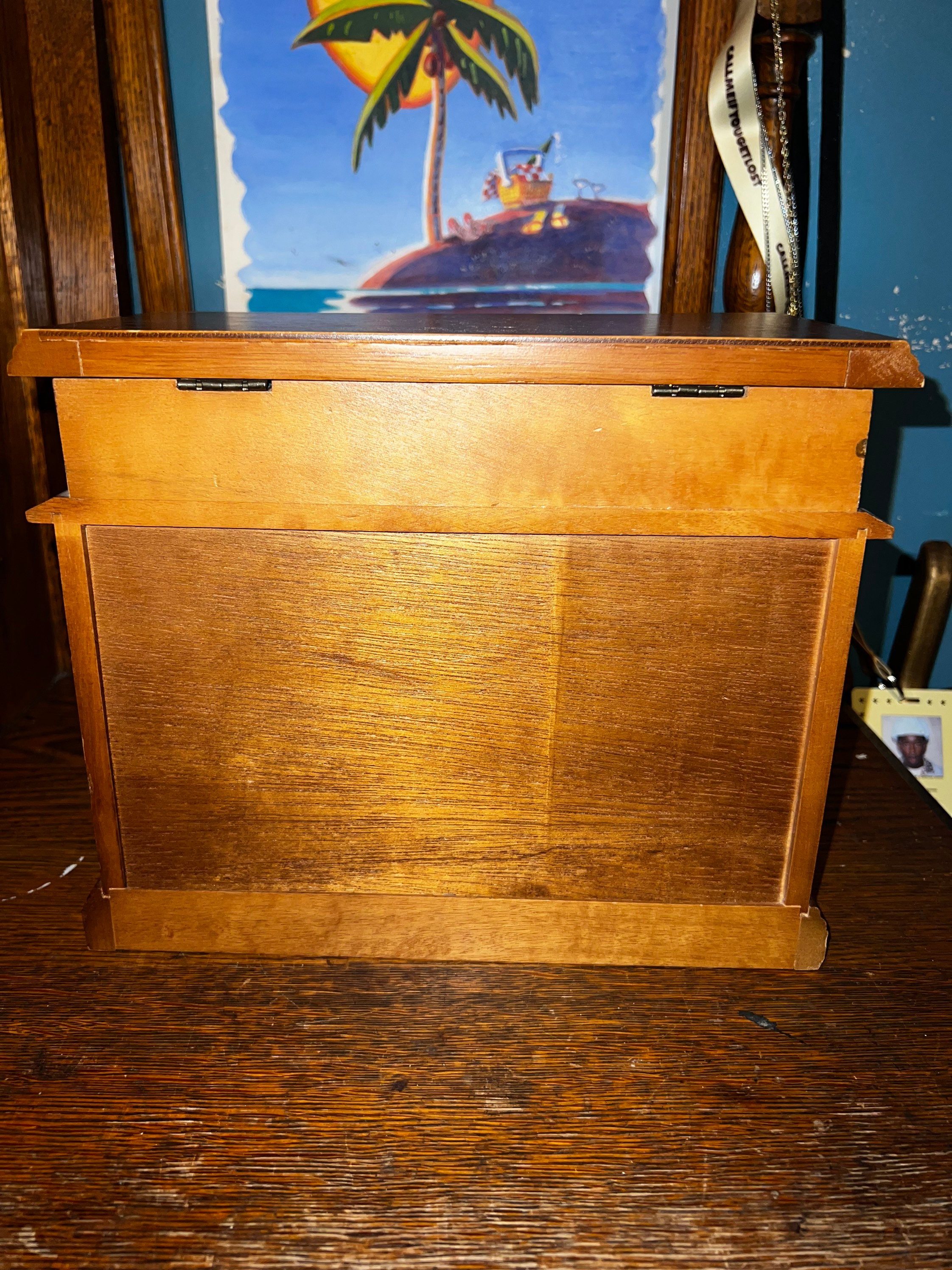 Vintage Wooden Jewelry Box. Large Wooden Jewelry Box. Wooden Jewelry. Box. Jewelry Box. Light