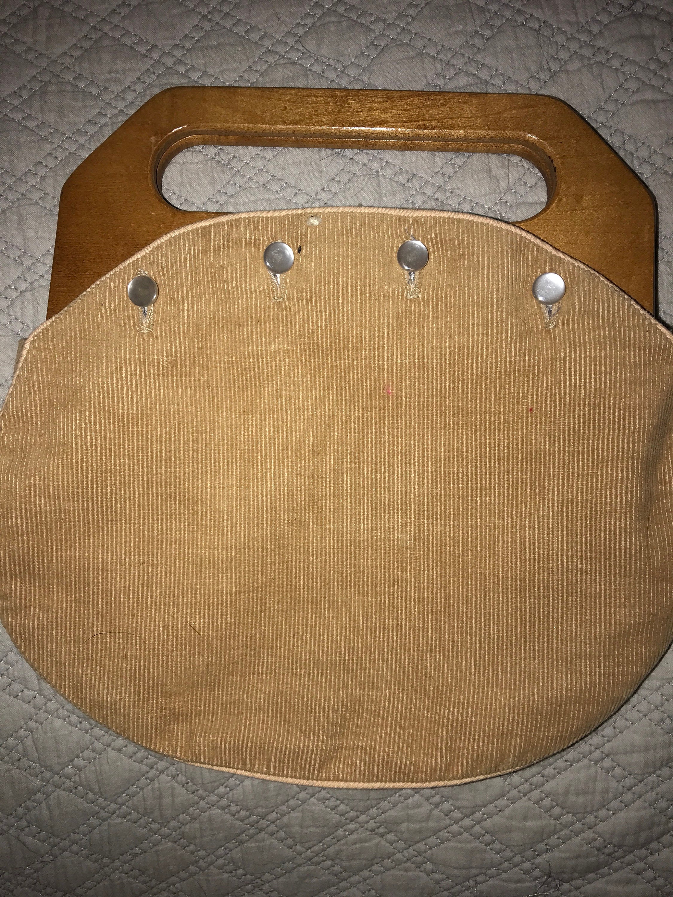 Vintage Bermuda Bag With Wooden Handle. Vintage Bermuda Purse. Bermuda