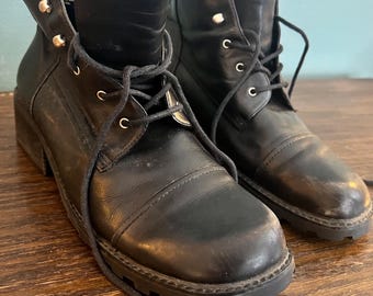Vintage Kenneth Cole Reaction Mens Black Leather Lace up  display picture 3