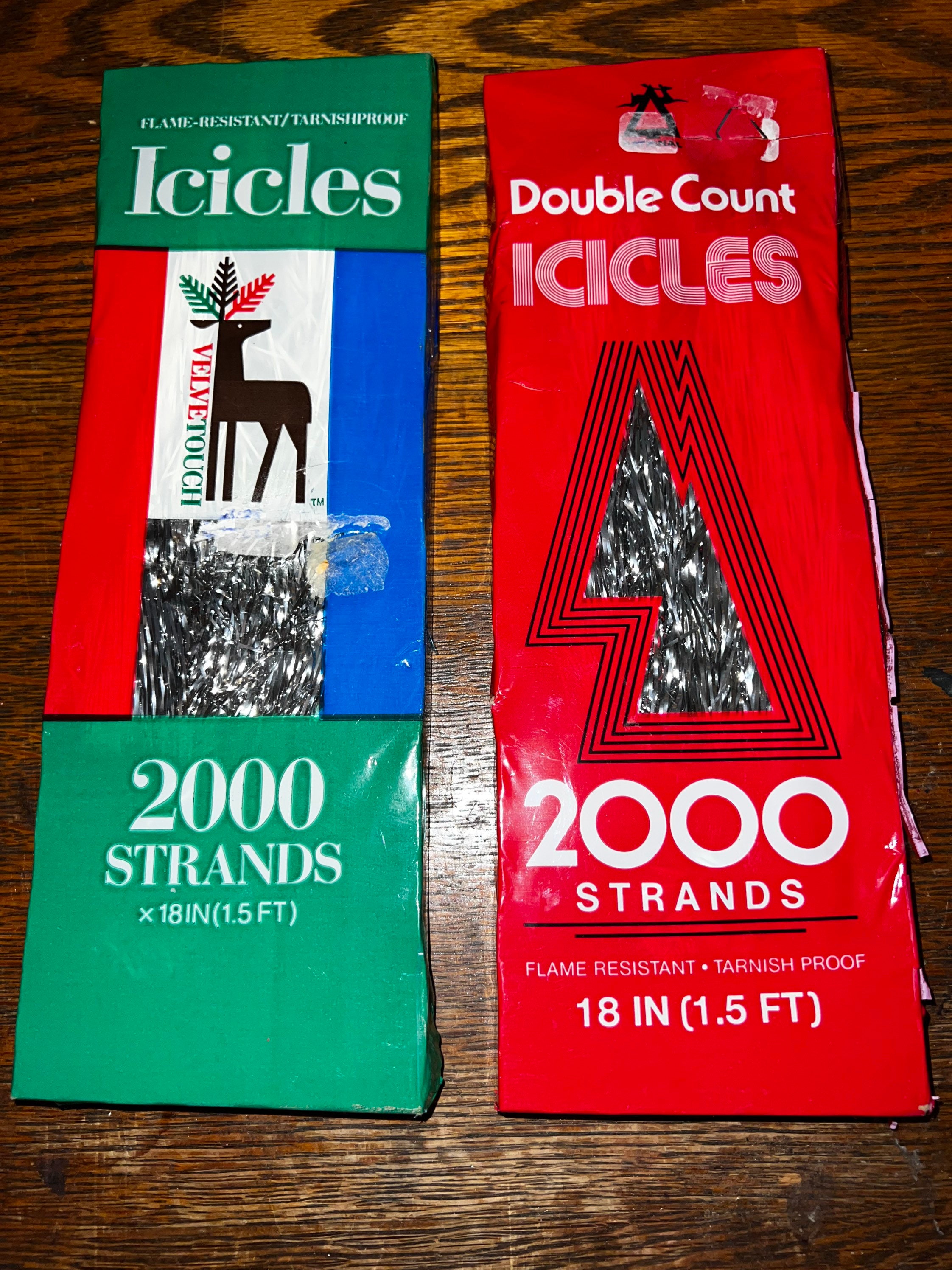 Vintage Silver Christmas Tree Tinsel. Icicles. Christmas Tree Tinsel