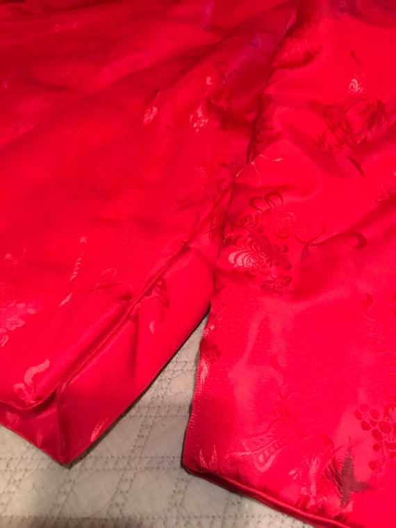 Vintage Red Asian Satin Jacket. Satin Jacket. Asi… - image 7