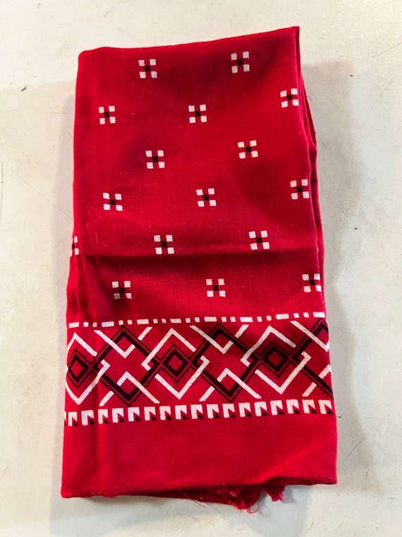 Vintage 1950’s Red Bandana. Red Bandana. Vintage … - image 1