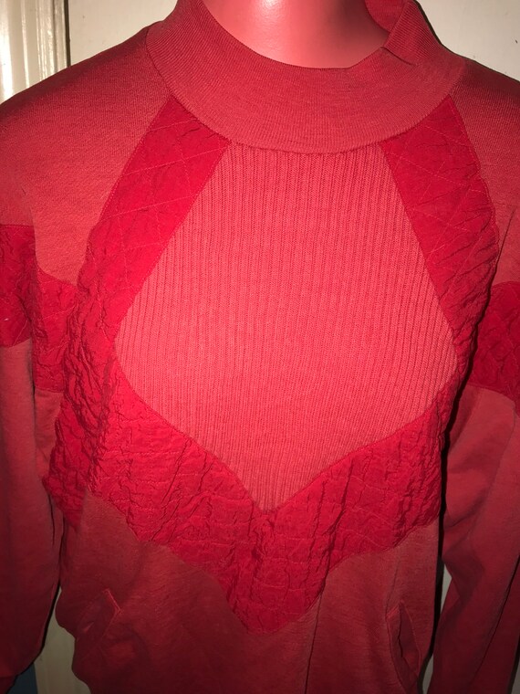 Vintage 80's Red Sweatshirt. Cool 80s Sweatshirt.… - image 2