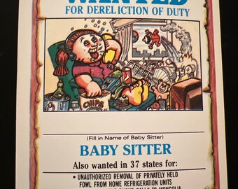 1986 Garbage Pail Kids, Unzipped Zack. Rare Card, 132b. Original