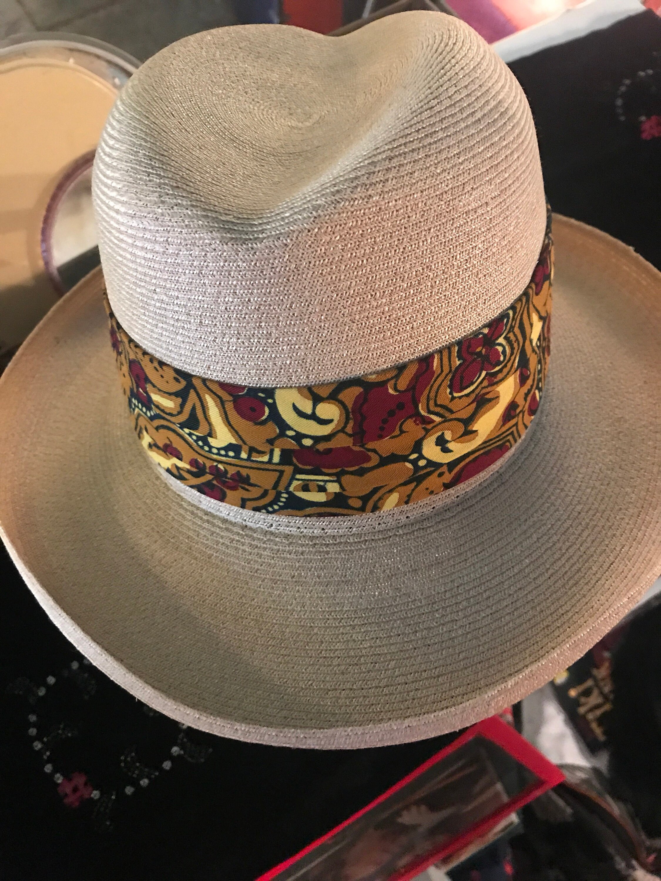 Vintage Straw Woven Dobbs Fedora. Dobbs Straw Fedora Hat. Jean Louis