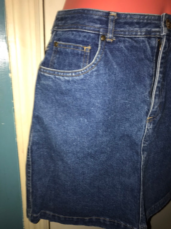 Vintage Liz Claiborne Blue Jean Skirt. 80 s Short Denim Skirt. GV