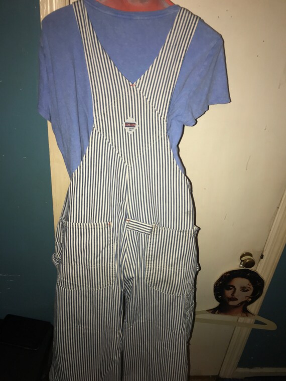 Vintage Big Mac Striped Overalls. Hickory Stripe … - image 9