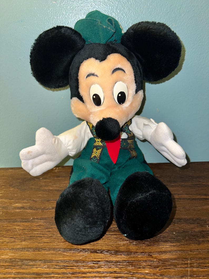 Vintage 1990’s Walt DisneyWorld German Mickey Mouse Plushie bild 1