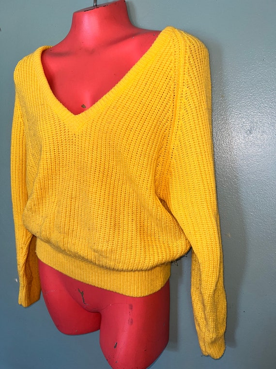 Vintage 1980’s Yellow Sweater. Yellow Sleeveless … - image 3