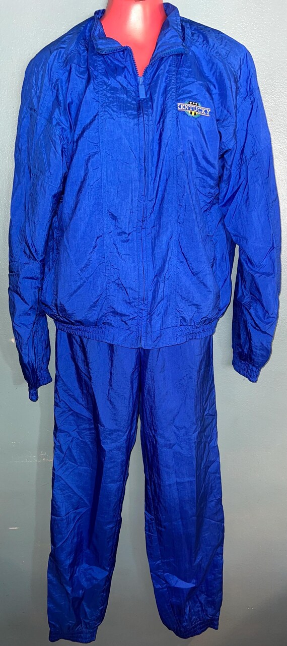 Vintage 1990’s Blue Kentucky Windbreaker Track Suit, Size Medium