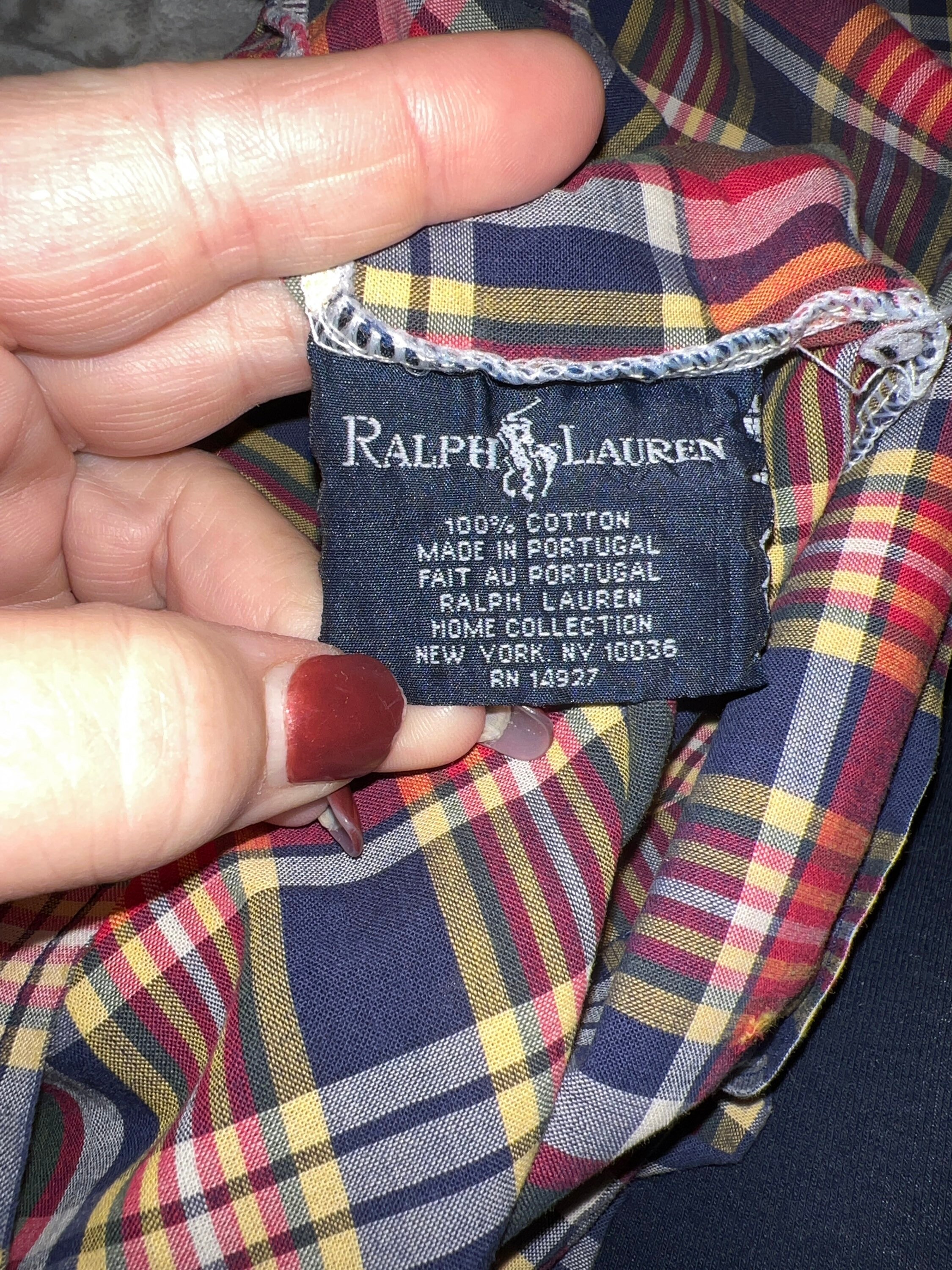 Vintage Ralph Lauren Kennebunkport Plaid Pillowcase and Full Size