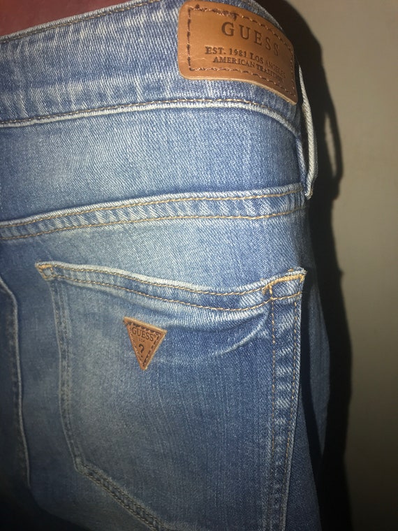 Vintage Guess Jeans. Low Rise Guess Jeans. Distre… - image 7