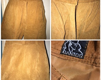 Vintage Suede Leather Shorts. 1980’s High Waist Brown Suede Shorts. Gantos Vintage Brown Suede Shorts. Size 5/6