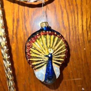 Vintage Kurt Adler Polonaise Peacock Glass Ornament by  display picture 1