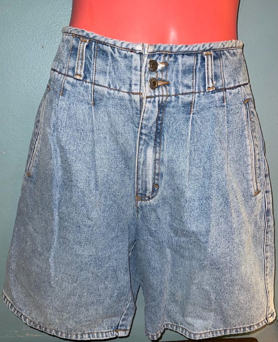 Vintage 1980's Union Bay High Waist Jean Shorts, Size 31"