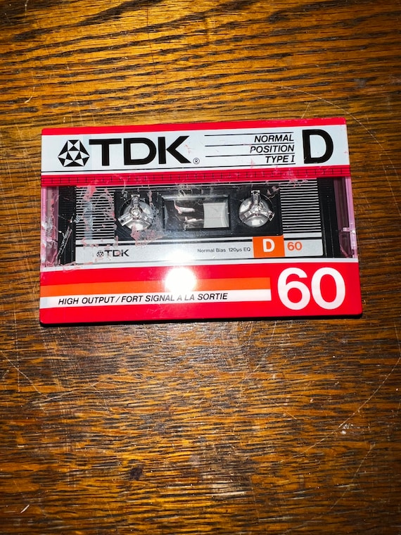 Vintage NIP TDK Cassette Tape. New Vintage Blank Cassette Tape. TDK Cassette Recording Tape
