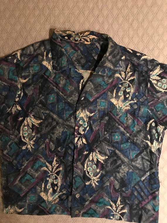Vintage Reef Hawaiian Shirt. Men's 1950's Hawaiian