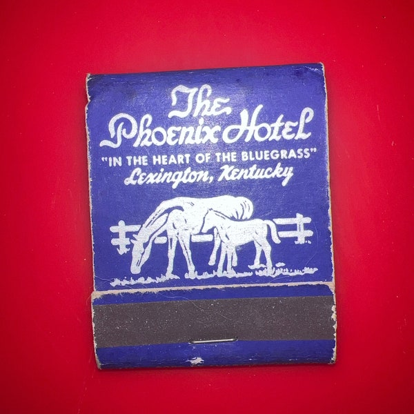 Vintage Matchbook. 1940’s The Phoenix Hotel Matchbook. Unused Matchbook. The Old Phoenix Hotel, Lexington, KY