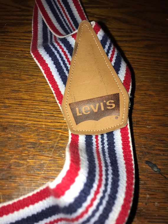 Vintage Levi’s Striped Suspenders. Thick Striped … - image 1