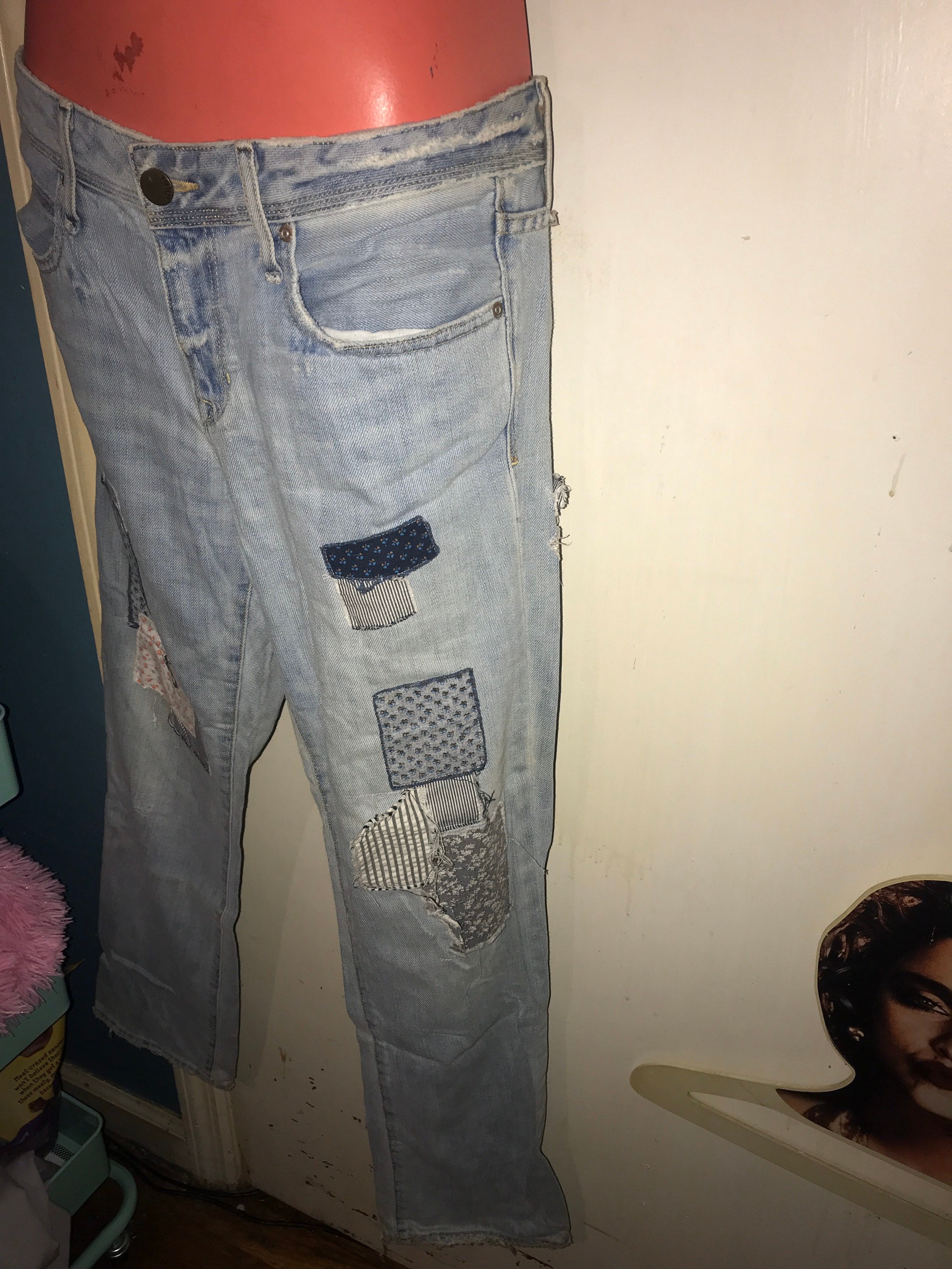 Reserved for Queenie Vintage Distressed Gap Jean. Patchwork Gap Jeans