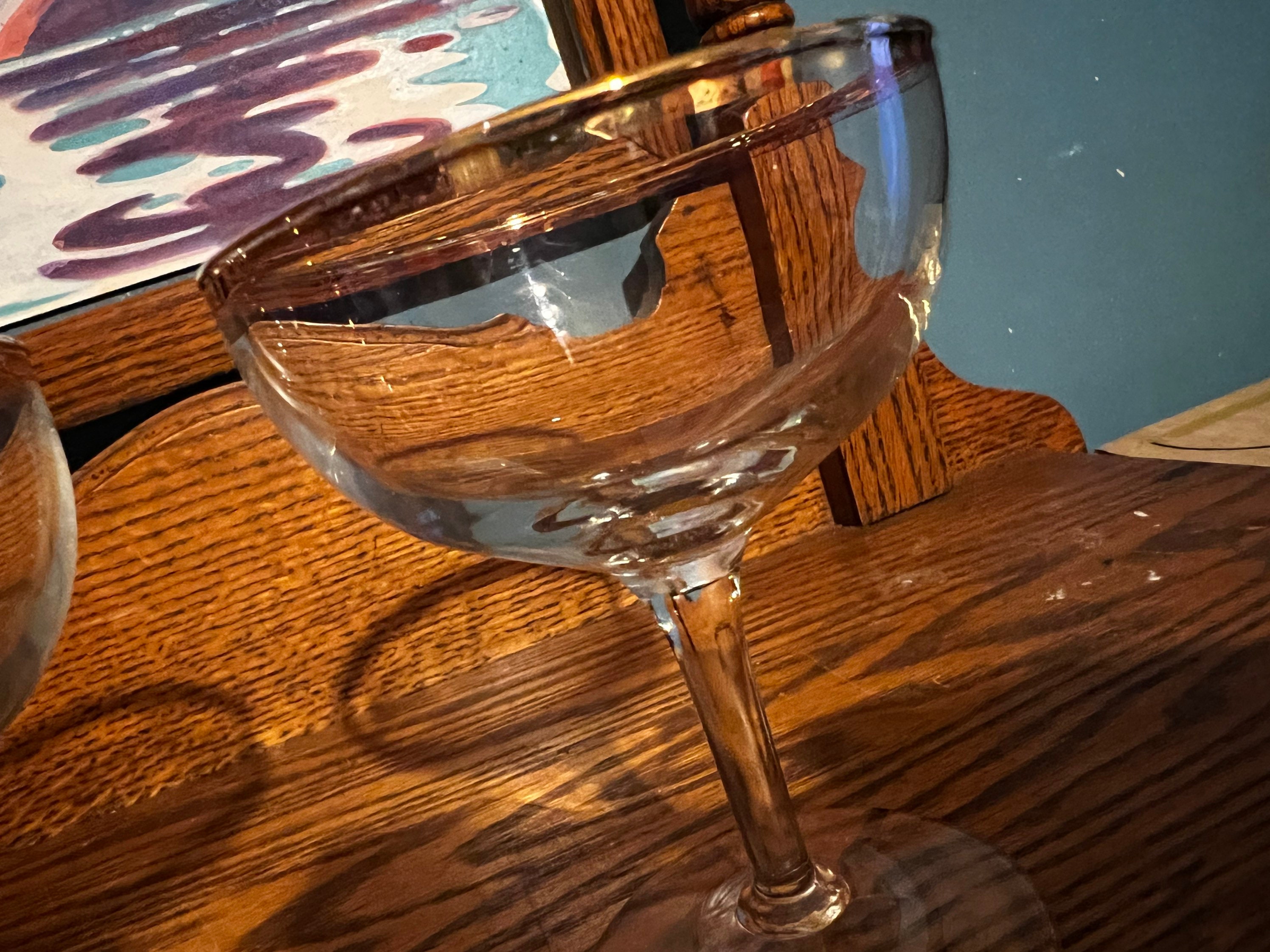 Vintage Libbey Champagne Glasses. Golden Elegance by Libbey Coupe