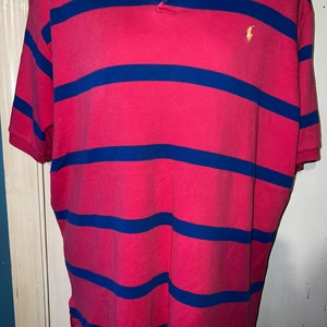 Vintage 1990s Polo Ralph Lauren Pink Blue Preppy Stripe Vintage 1990s Polo Ralph Lauren Pink Blue Preppy Stripe