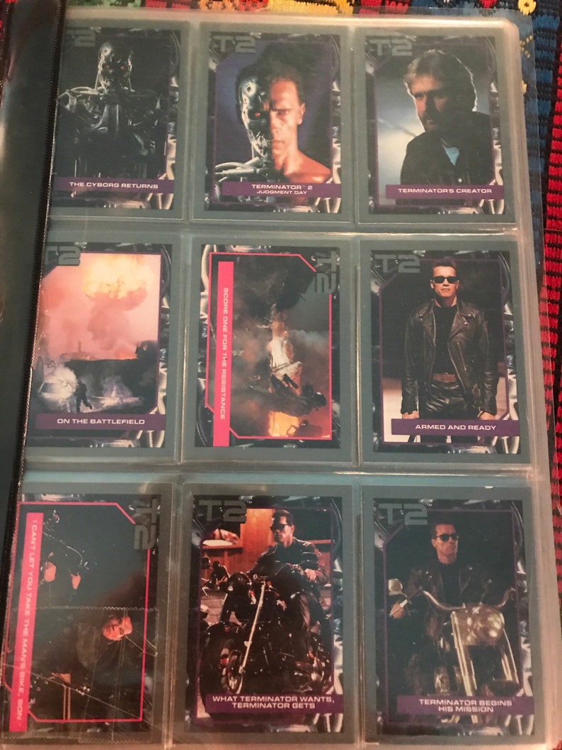 T2 Movie Card Set of 140 Vintage Terminator Two Complete Set Movie Cards Terminator Two Judgment Day Collector Card Set 1991 Movie Cards