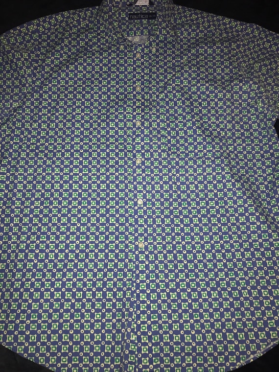 Vintage Nautica Shirt. 1990's Men's Nautica Button