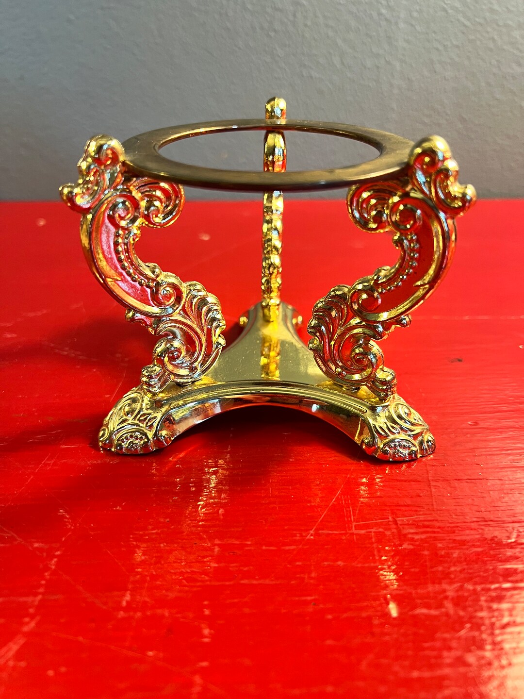 Vintage Brass Gazing Ball Godinger Crystal Ball Stand. Shiny Etsy