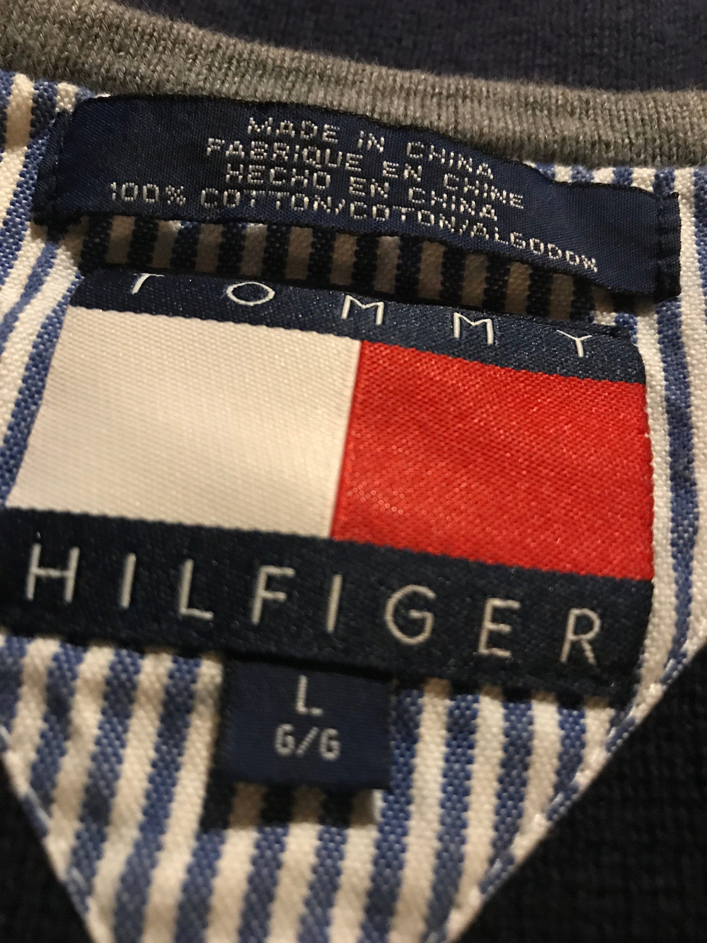 Vintage Tommy Hilfiger Vest Mens Tommy Hilfiger 90's Preppy V-Neck Sweater. Mens Large