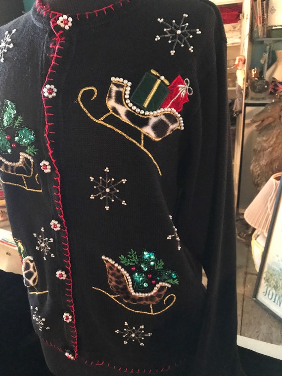 Ugly Christmas Sweater. Vintage Ugly Christmas Sw… - image 3