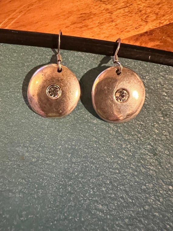 Vintage 1990’s Sterling Silver Dangle Earrings, Signed TCP View 6