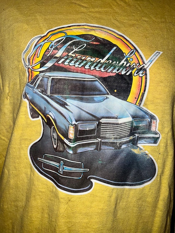 Vintage 1970’s Yellow Thunderbird T-shirt. Vintage