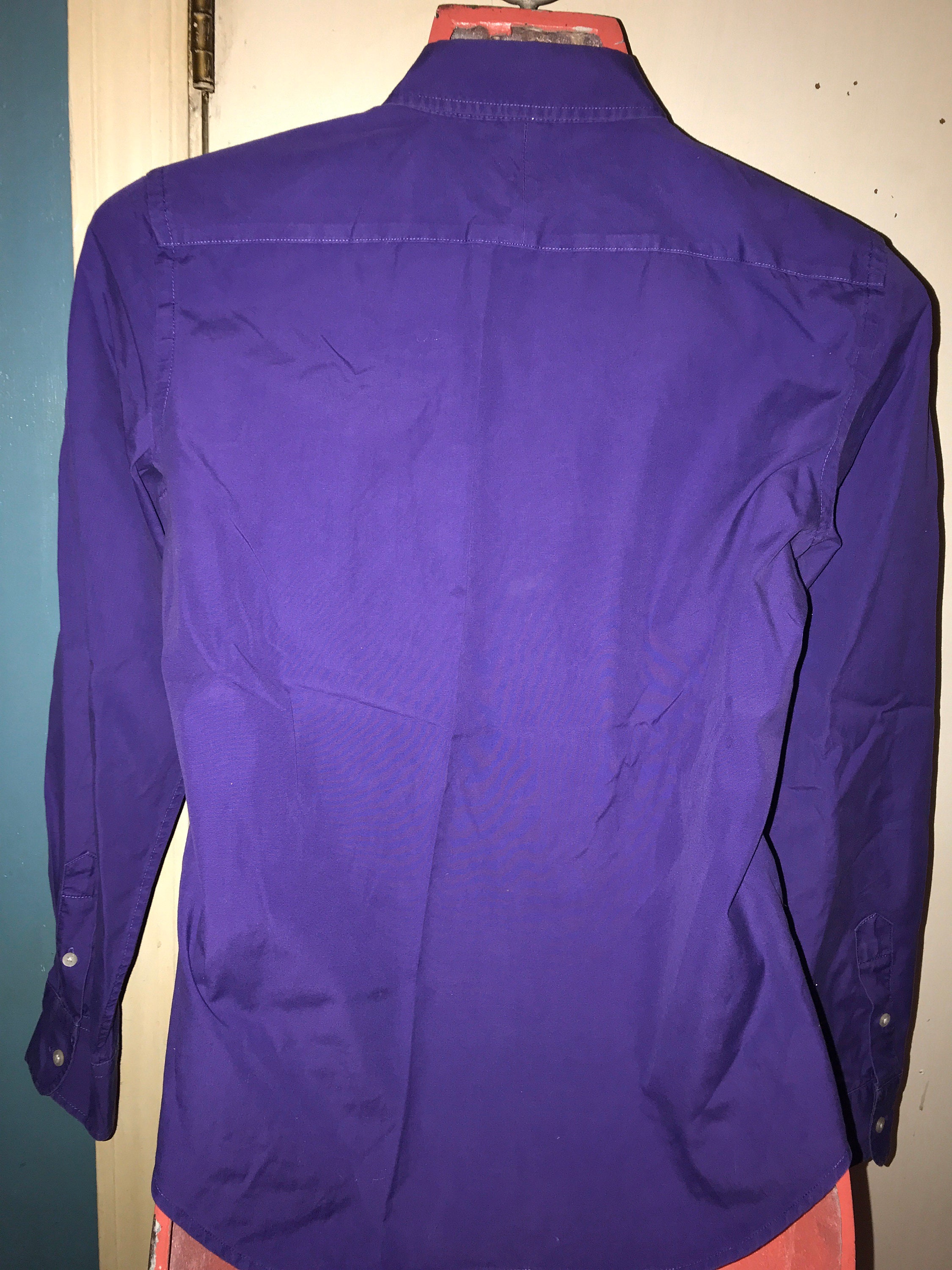 Vintage Purple Ralph Lauren Button Down Shirt. Women’s Size Small